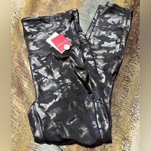 Spanx Faux leather cami leggings petite xl